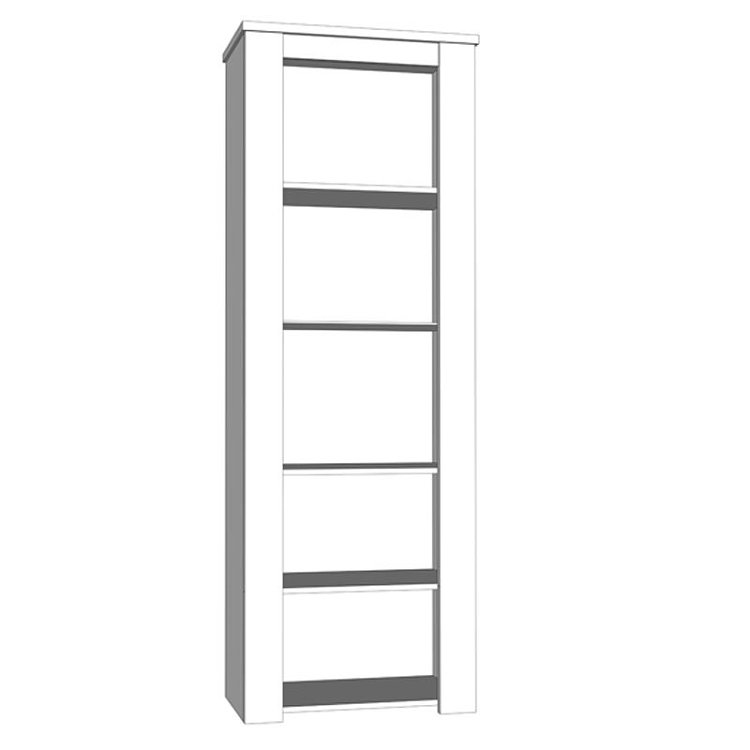 ΒΙΤΡΙΝΑ Kent VS GREY OAK-WHITE OAK 68x36x195εκ knt 11008834