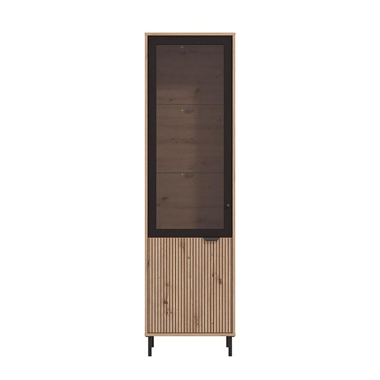 ΒΙΤΡΙΝΑ MAYENNE 1K VS1 ARTISAN OAK-ΜΑΥΡΟ MAT 55x40x195εκ 11013357