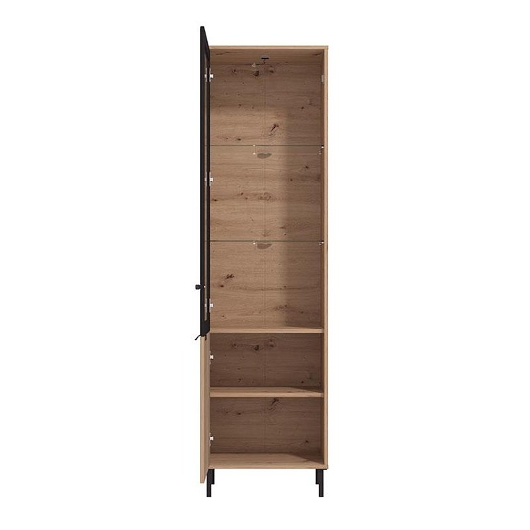 ΒΙΤΡΙΝΑ MAYENNE 1K VS1 ARTISAN OAK-ΜΑΥΡΟ MAT 55x40x195εκ 11013357