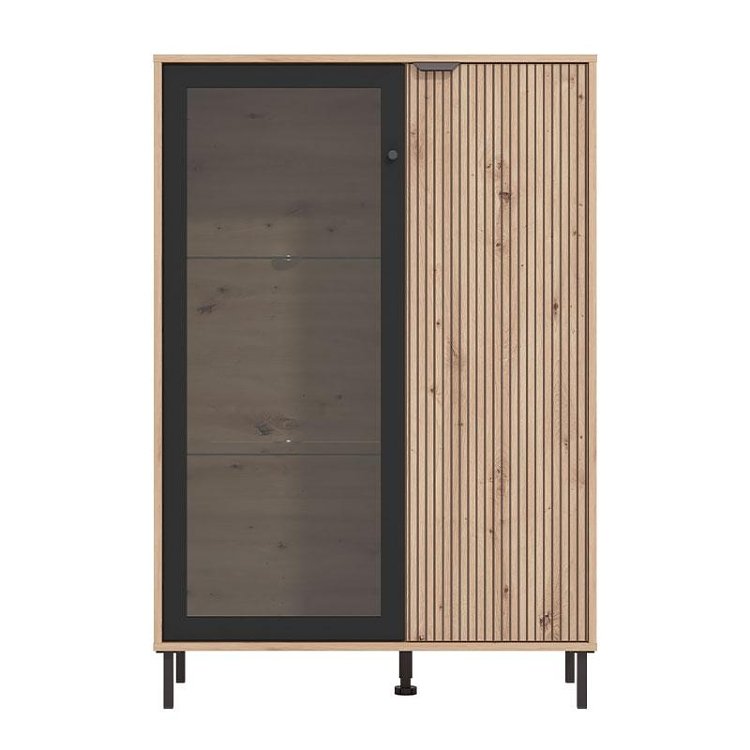 ΒΙΤΡΙΝΑ MAYENNE 2K VS1 ARTISAN OAK-ΜΑΥΡΟ MAT 93x40x137εκ 11013358