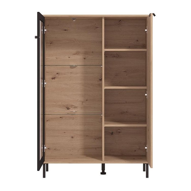 ΒΙΤΡΙΝΑ MAYENNE 2K VS1 ARTISAN OAK-ΜΑΥΡΟ MAT 93x40x137εκ 11013358