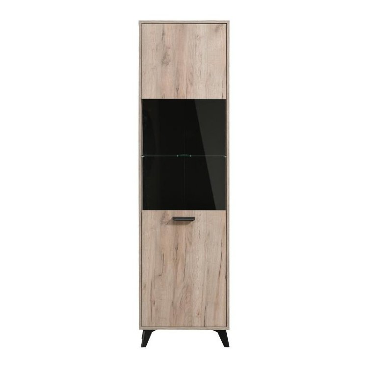 ΒΙΤΡΙΝΑ ΜΟΝΟΦΥΛΛΗ UMBRIA 1K VS GREY OAK-ΜΑΥΡΟ 53x33x191εκ 11008862