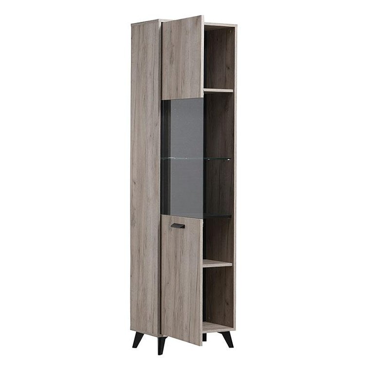 ΒΙΤΡΙΝΑ ΜΟΝΟΦΥΛΛΗ UMBRIA 1K VS GREY OAK-ΜΑΥΡΟ 53x33x191εκ 11008862