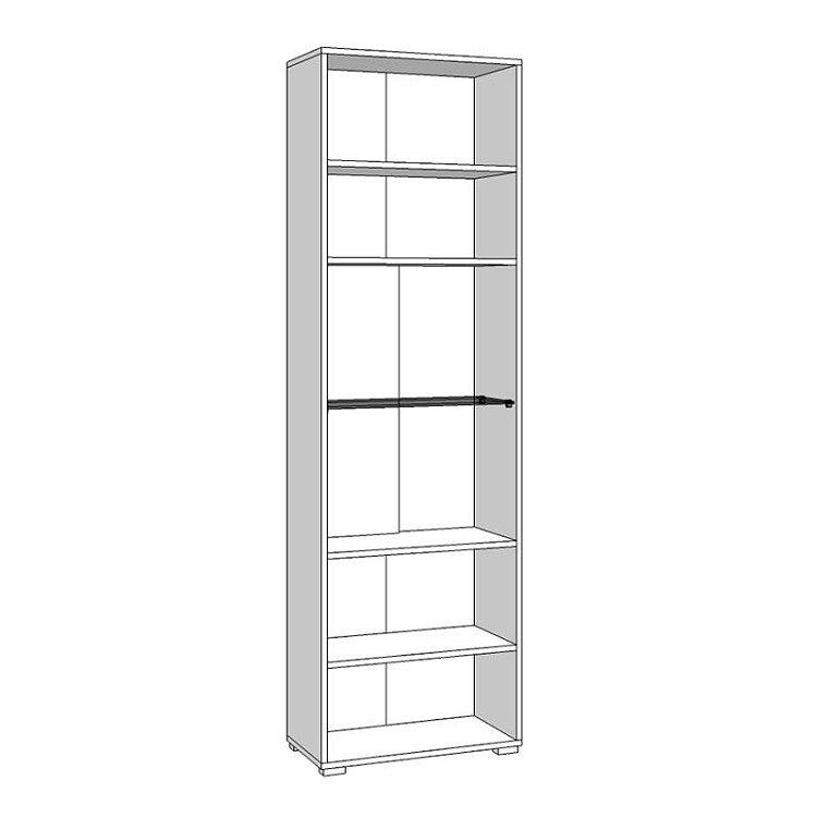 ΒΙΤΡΙΝΑ TRENTINO 1K VS ΛΕΥΚΟ-ΜΑΥΡΟ-ΛΕΥΚΗ ΛΑΚΑ 58x35x190εκ s.p.f 11008848