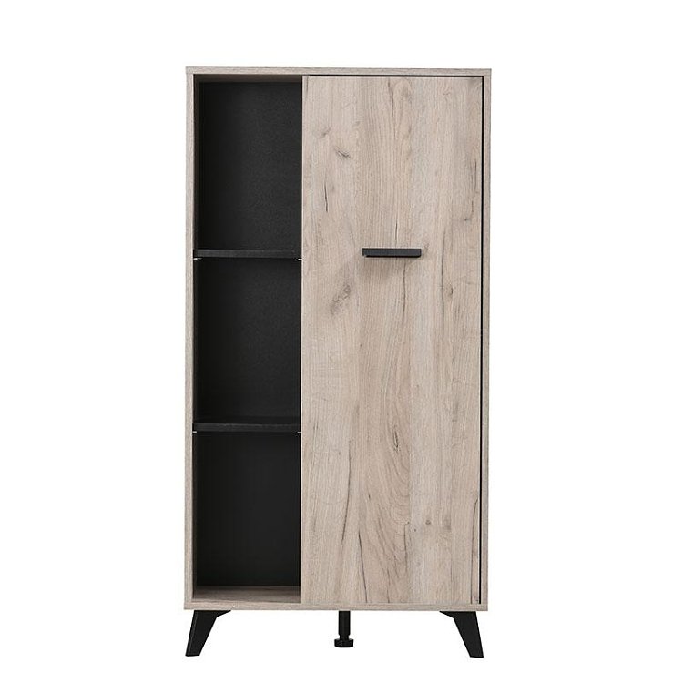 ΒΙΤΡΙΝΑ UMBRIA POP GREY OAK-ΜΑΥΡΟ 67x33x130εκ 11008864