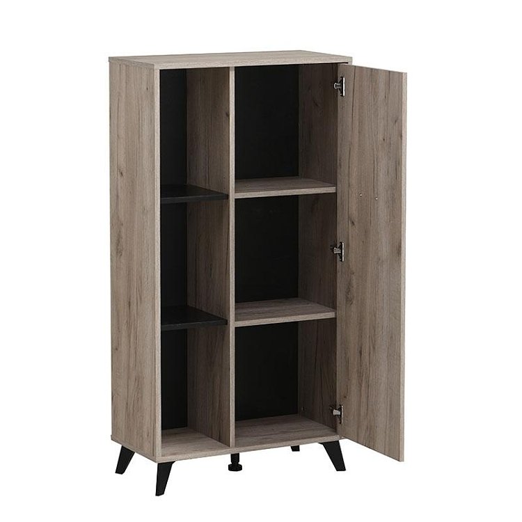 ΒΙΤΡΙΝΑ UMBRIA POP GREY OAK-ΜΑΥΡΟ 67x33x130εκ 11008864