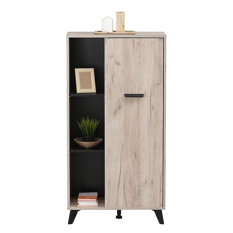 ΒΙΤΡΙΝΑ UMBRIA POP GREY OAK-ΜΑΥΡΟ 67x33x130εκ 11008864