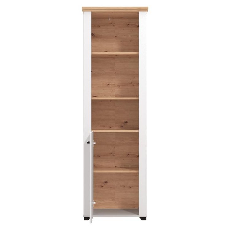 ΒΙΤΡΙΝΑ VALENCIA POP 1K ΛΕΥΚΟ-ARTISAN OAΚ-ΛΕΥΚΟ ΜΑΤ ΧΡΩΜΑ 60.5x41x194.5εκ 11011379