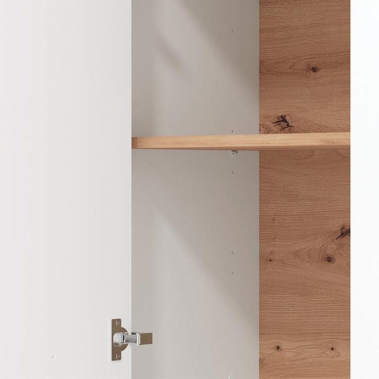 ΒΙΤΡΙΝΑ VALENCIA POP 1K ΛΕΥΚΟ-ARTISAN OAΚ-ΛΕΥΚΟ ΜΑΤ ΧΡΩΜΑ 60.5x41x194.5εκ 11011379