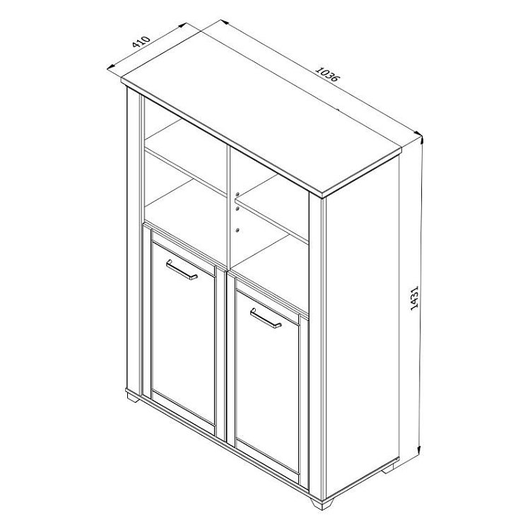 ΒΙΤΡΙΝΑ VALENCIA POP 2K ΛΕΥΚΟ-ARTISAN OAΚ-ΛΕΥΚΟ ΜΑΤ ΧΡΩΜΑ 103.5x41x143εκ 11011381