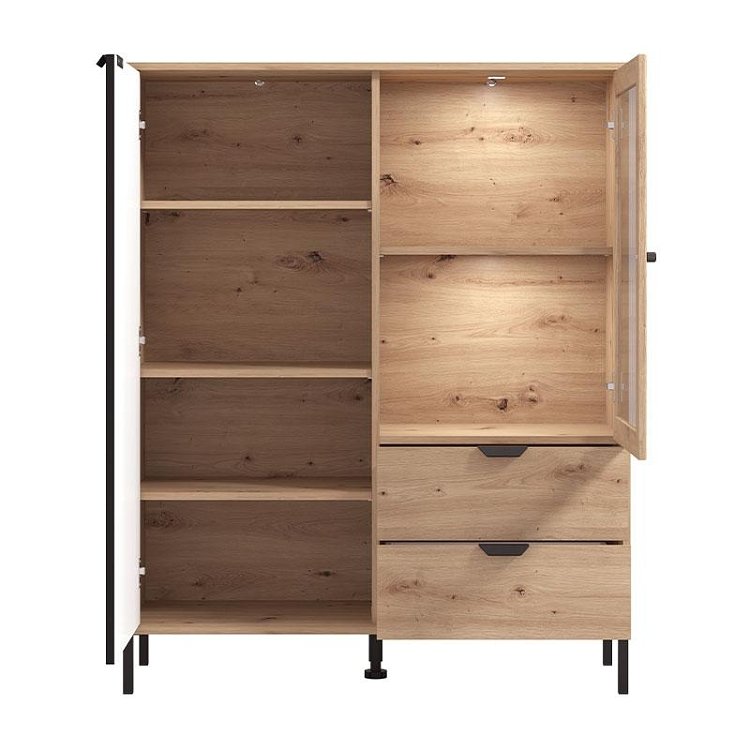 ΒΙΤΡΙΝΑ VANDEA 131 2K2F VS1 ARTISAN-ΜΑΥΡΟ ΜΑΤ 106x40x131εκ 11013561