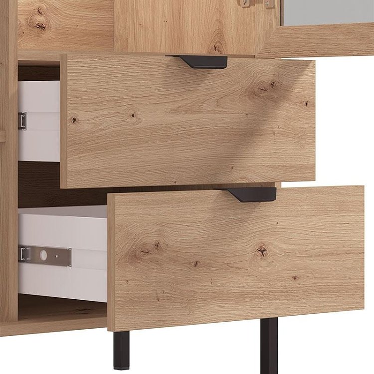ΒΙΤΡΙΝΑ VANDEA 131 2K2F VS1 ARTISAN-ΜΑΥΡΟ ΜΑΤ 106x40x131εκ 11013561