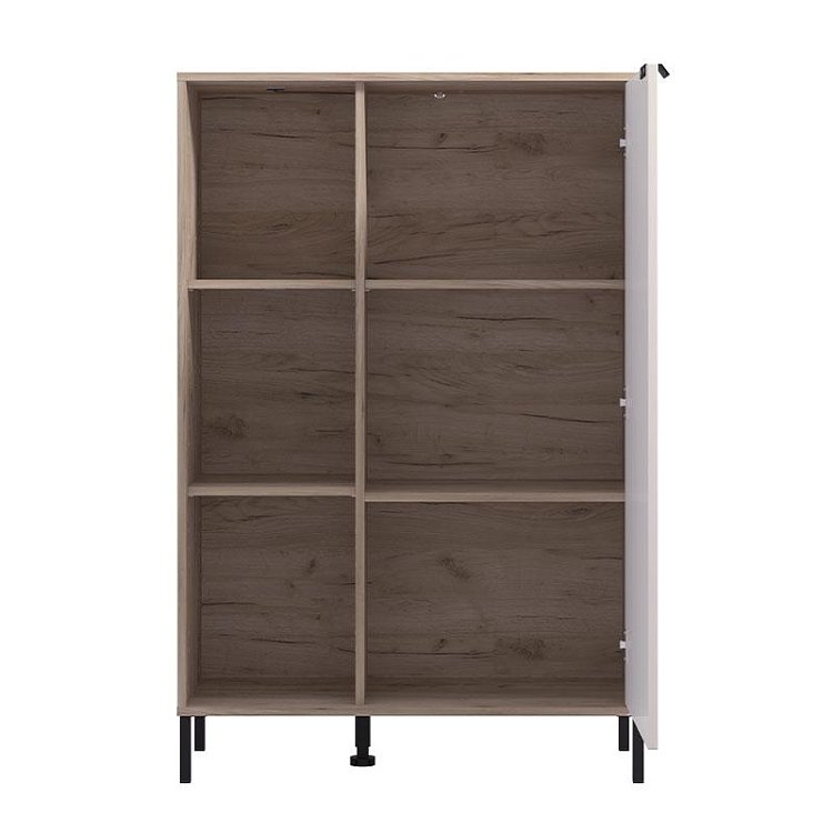 ΒΙΤΡΙΝΑ VANDEA 2K POP CASHMERE-GREY OAK 87x40x131εκ 11013843
