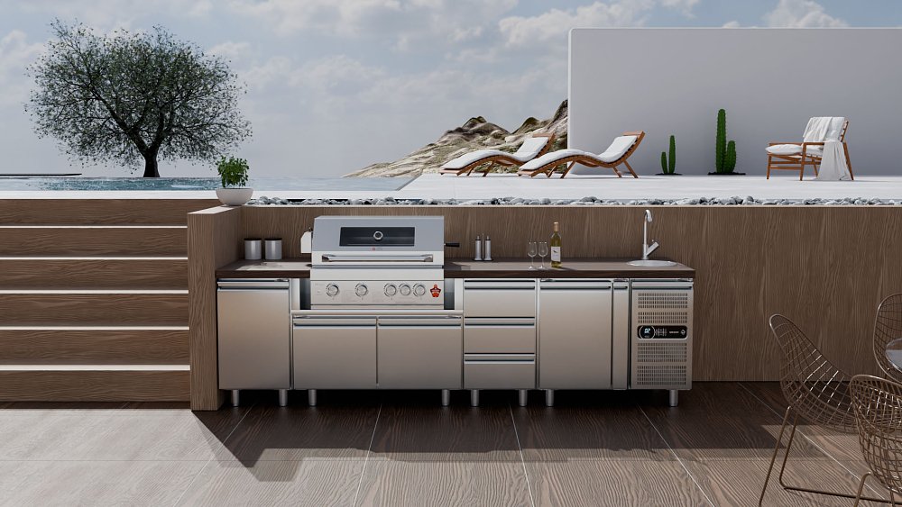 THERMOGATZ TGH-BI-B4-G BBQ Υγραερίου Μαύρο 19.3kW 03.313.417