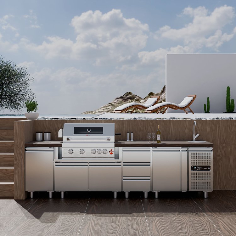 THERMOGATZ TGH-BI-B4-G BBQ Υγραερίου Μαύρο 19.3kW 03.313.417