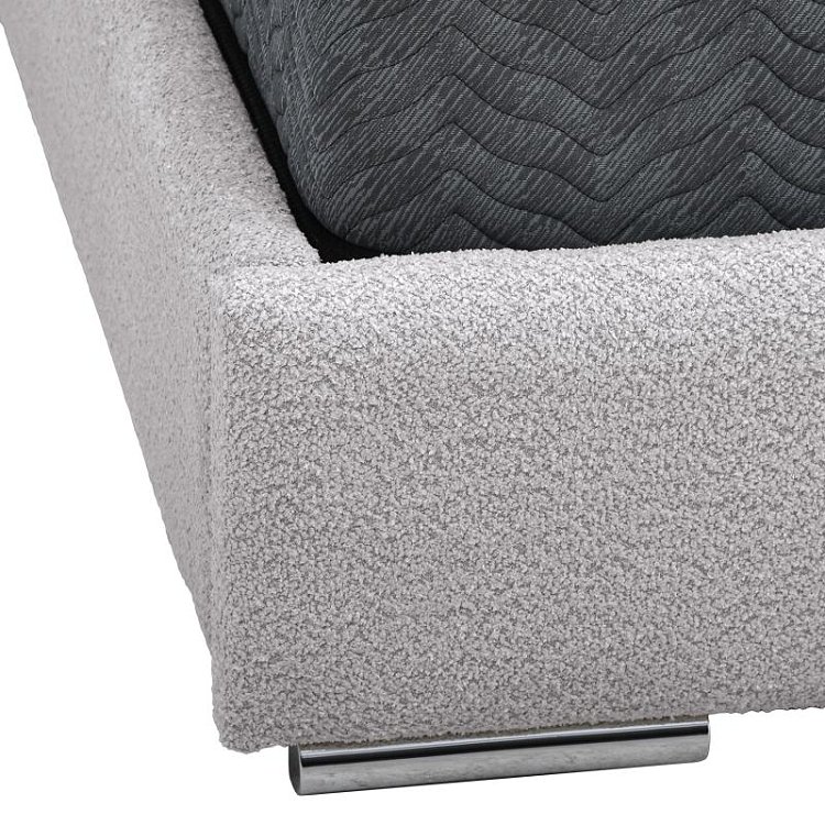 ΔΙΠΛΟ ΚΡΕΒΑΤΙ Fylliana Andros ΓΚΡΙ ΧΡΩΜΑ 175x214x115εκ (160x200) 887-225-020