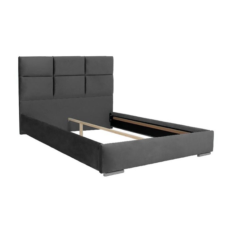 ΔΙΠΛΟ ΚΡΕΒΑΤΙ Fylliana Berlin ΓΚΡΙ ΧΡΩΜΑ ΥΦΑΣΜΑΤΟΣ 175x214x115εκ(160*200) 887-223-003