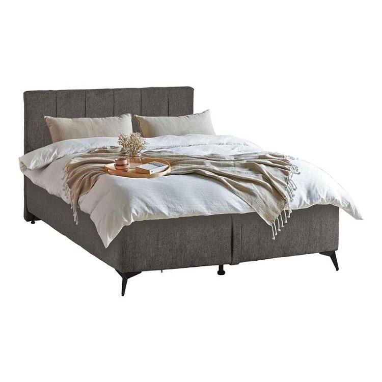 ΔΙΠΛΟ ΚΡΕΒΑΤΙ Fylliana David ΓΚΡΙ ΧΡΩΜΑ ΥΦΑΣΜΑΤΟΣ 172x211x118εκ (160x200) 880-225-059