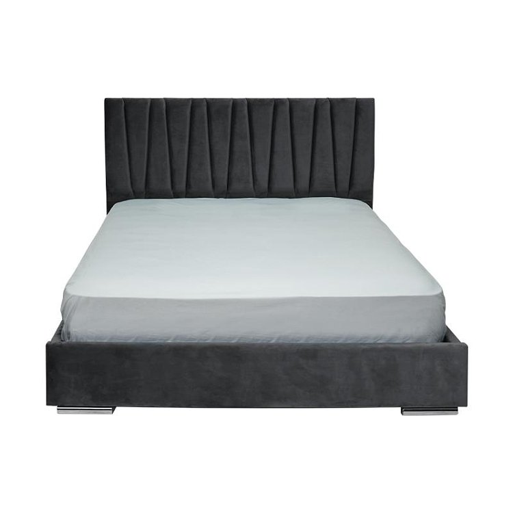 ΔΙΠΛΟ ΚΡΕΒΑΤΙ Fylliana Palermo ΓΚΡΙ ΧΡΩΜΑ ΥΦΑΣΜΑΤΟΣ 175x214x115εκ (160x200) 887-223-006