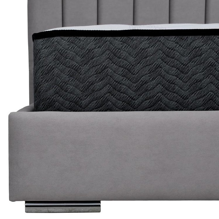ΔΙΠΛΟ ΚΡΕΒΑΤΙ Fylliana Udine ΑΝΘΡΑΚΙ ΧΡΩΜΑ 167x214x115εκ (160x200) 887-225-022