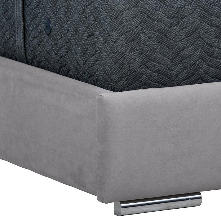 ΔΙΠΛΟ ΚΡΕΒΑΤΙ Fylliana Udine ΑΝΘΡΑΚΙ ΧΡΩΜΑ 167x214x115εκ (160x200) 887-225-022