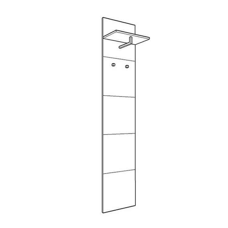 ΕΠΙΠΛΟ ΧΩΛ Beny CIV 390 GREY OAK-ΛΕΥΚΗ ΛΑΚΑ 39x25,5x190εκ 11008557