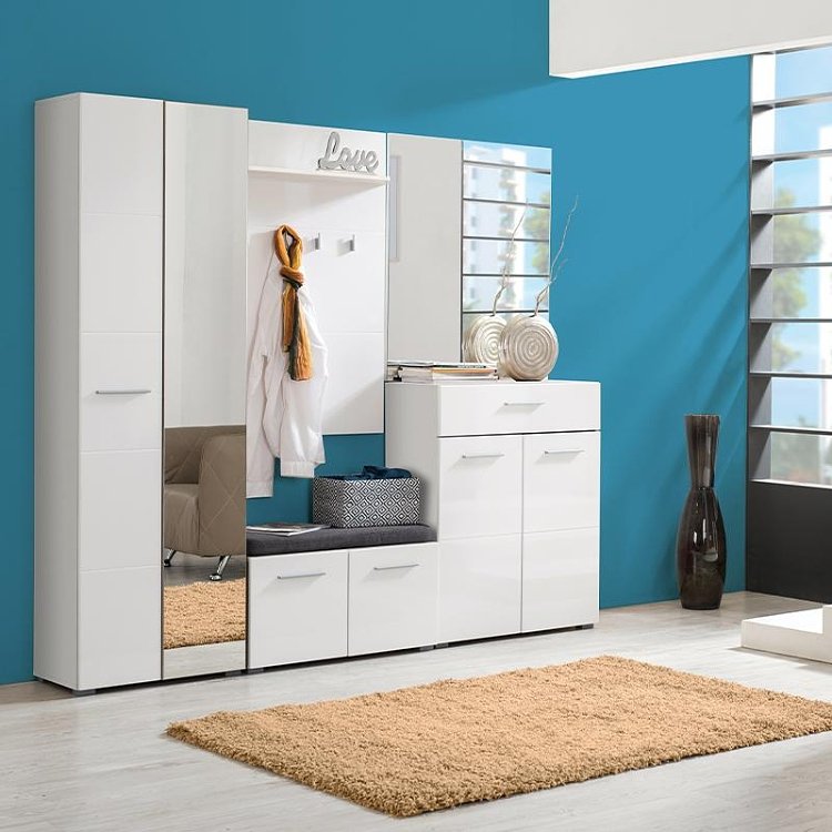 ΕΠΙΠΛΟ ΧΩΛ Beny CIV 390 ΛΕΥΚΟ-ΛΕΥΚΗ ΛΑΚΑ 39x25,5x190εκ 11008562