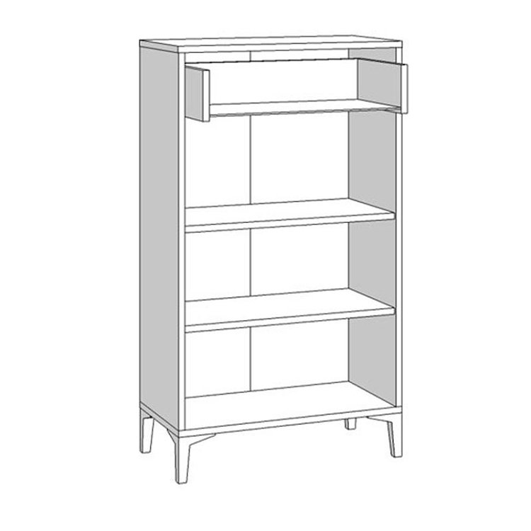 ΕΠΙΠΛΟ ΧΩΛ COMO 1K1F ΛΕΥΚΟ-ΛΕΥΚΗ ΛΑΚΑ 58x35x104,5εκ fxtr 11008572
