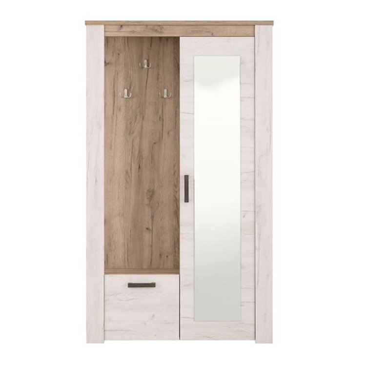 ΕΠΙΠΛΟ ΧΩΛ KENT PS GREY OAK-ΛΕΥΚΟ OAK ΧΡΩΜΑ 114x37x195εκ 11008734