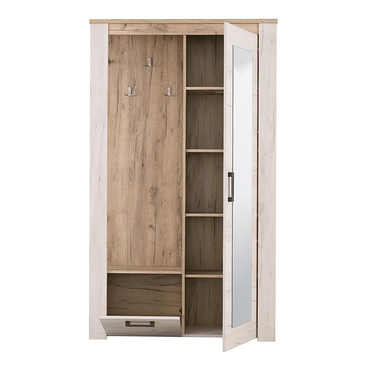ΕΠΙΠΛΟ ΧΩΛ KENT PS GREY OAK-ΛΕΥΚΟ OAK ΧΡΩΜΑ 114x37x195εκ 11008734