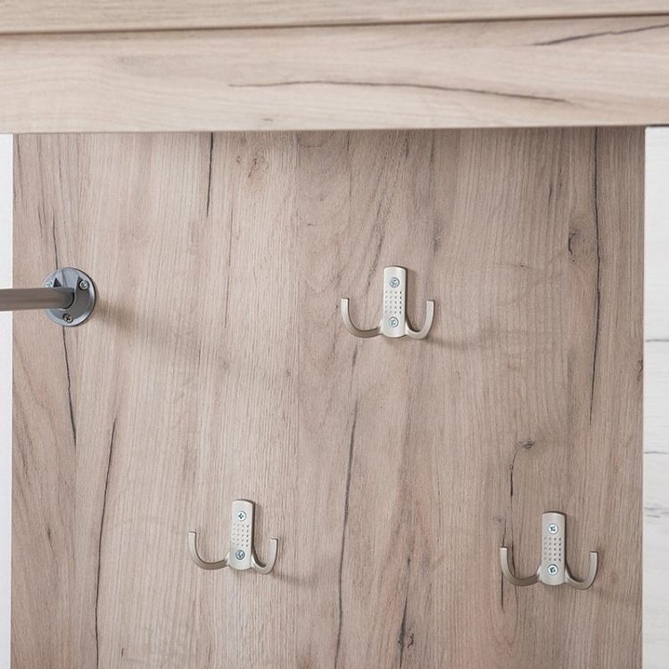 ΕΠΙΠΛΟ ΧΩΛ KENT PS GREY OAK-ΛΕΥΚΟ OAK ΧΡΩΜΑ 114x37x195εκ 11008734