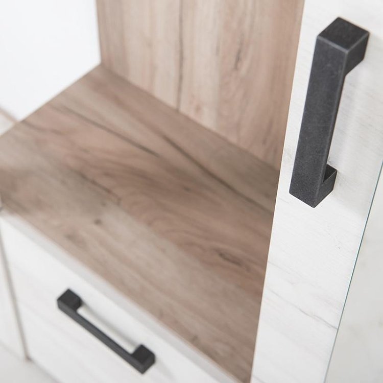 ΕΠΙΠΛΟ ΧΩΛ KENT PS GREY OAK-ΛΕΥΚΟ OAK ΧΡΩΜΑ 114x37x195εκ 11008734