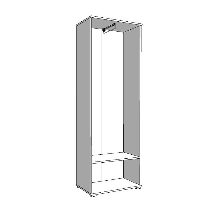 ΕΠΙΠΛΟ ΧΩΛ LORCA GREY OAK / ΜΑΥΡΟ 67x40x195εκ fxtr 11008354