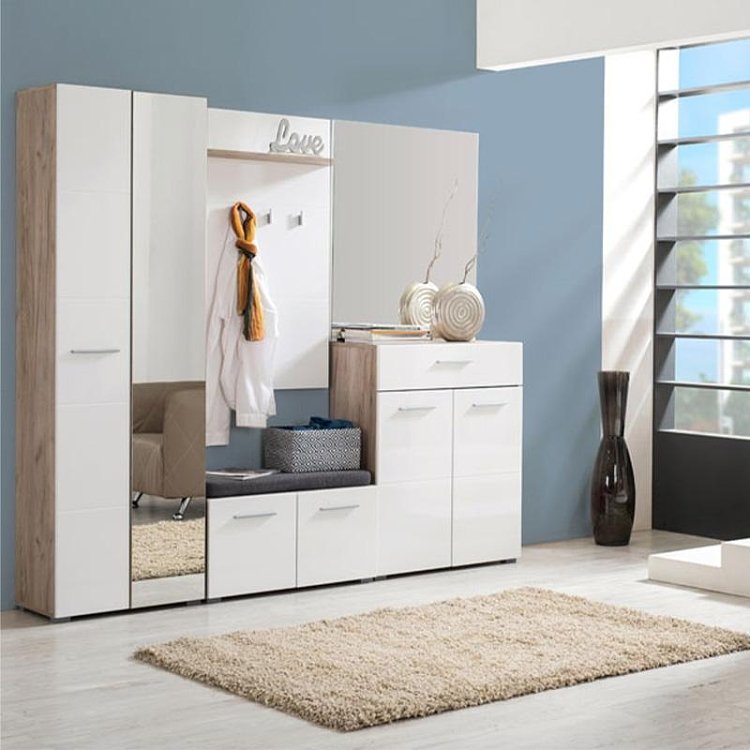 ΕΠΙΠΛΟ ΧΩΛ ΜΕ ΚΑΘΡΕΦΤΗ Beny 2K OG GREY-ΛΕΥΚΗ ΛΑΚΑ 60x35x192,5εκ fxtr 11008560