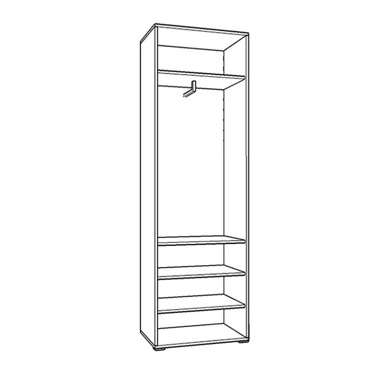 ΕΠΙΠΛΟ ΧΩΛ ΜΕ ΚΑΘΡΕΦΤΗ Beny 2K OG GREY-ΛΕΥΚΗ ΛΑΚΑ 60x35x192,5εκ fxtr 11008560