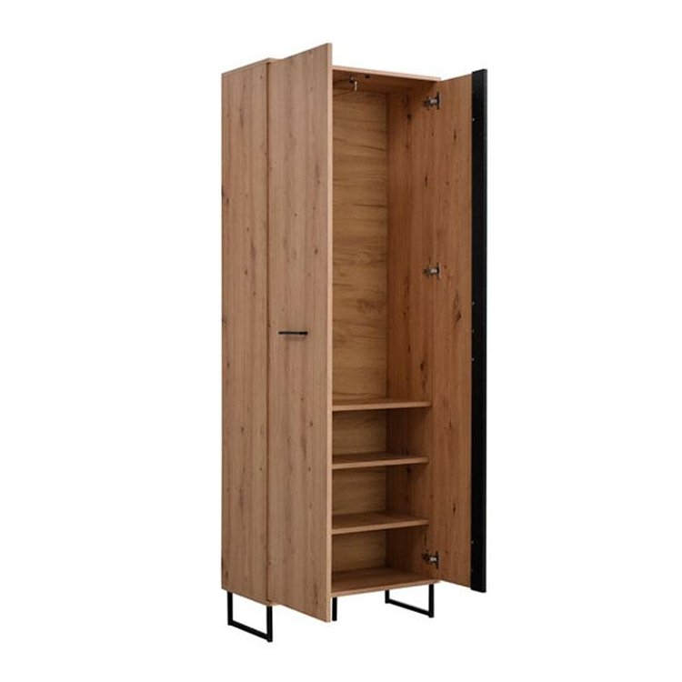 ΕΠΙΠΛΟ ΧΩΛ SARDINIA P2 ARTISAN OAK / ΜΑΥΡΟ 70,5x35x194x5εκ fxtr 11008256