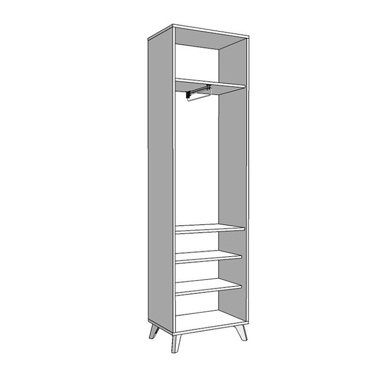 ΕΠΙΠΛΟ ΧΩΛ UMBRIA P1 GREY OAK 53,5x35x192εκ fxtr 11008183