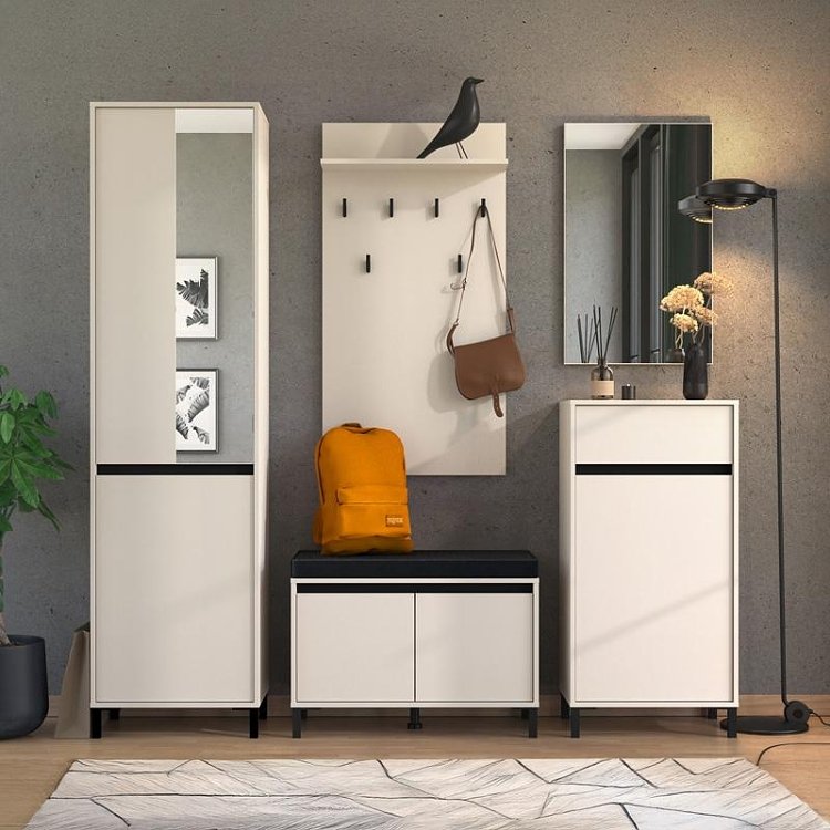 ΕΠΙΠΛΟ ΕΙΣΟΔΟΥ-ΧΩΛ ARRAN 1K1F CASHMERE ΧΡΩΜΑ 55x40x110εκ 11014464