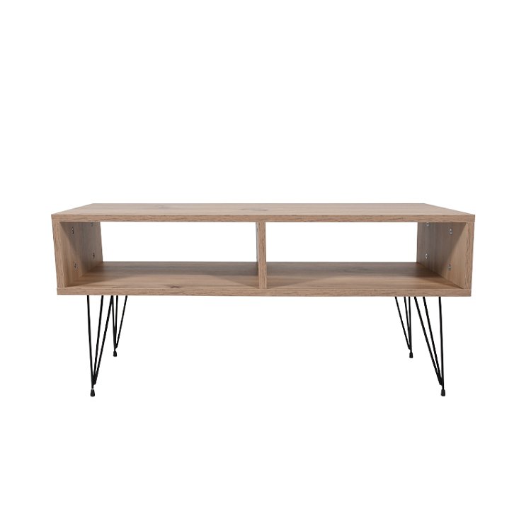 ΕΠΙΠΛΟ ΤΗΛΕΟΡΑΣΗΣ Fylliana April GREY OAK ΜΕ ΜΑΥΡΑ ΠΟΔΙΑ 100*40*47 835-92-095