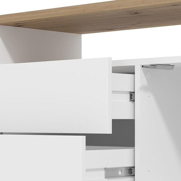 ΕΠΙΠΛΟ ΤΗΛΕΟΡΑΣΗΣ ATERNO 154 3K2F2V ΛΕΥΚΟ-ARTISAN OAK-ARTISAN OAK FOIL ΧΡΩΜΑ 154x40x56εκ 11014197