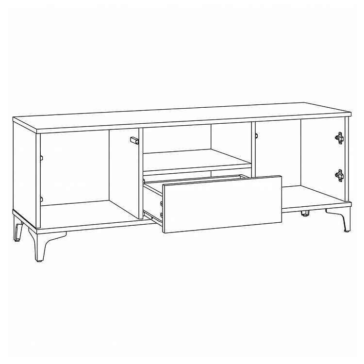 ΕΠΙΠΛΟ ΤΗΛΕΟΡΑΣΗΣ Fylliana Alicante NATURAL CANELLA OAK ΧΡΩΜΑ 160x40x51εκ 886-126-004