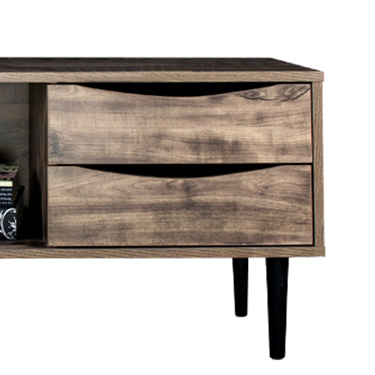 ΕΠΙΠΛΟ ΤΗΛΕΟΡΑΣΗΣ Fylliana "Home" ΜΑΥΡΟ ΜΕ GREY OAK 120x40x45εκ 271-00-021