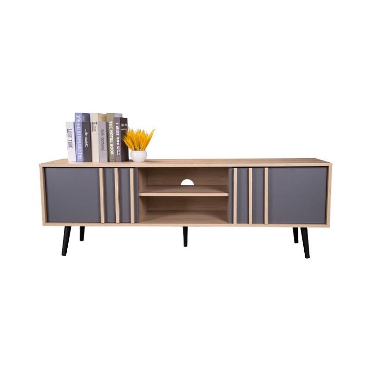 ΕΠΙΠΛΟ ΤΗΛΕΟΡΑΣΗΣ Fylliana Industry Sonoma-Grey 150x39,5x50εκ 271-122-050