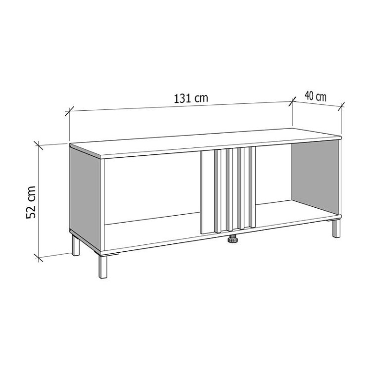 ΕΠΙΠΛΟ ΤΗΛΕΟΡΑΣΗΣ LAVAL 131 2K2V ARTISAN ΟΑΚ/ΜΑΥΡΟ 132x40x52εκ 11014526