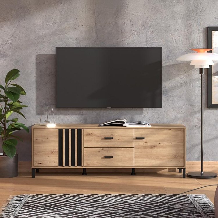 ΕΠΙΠΛΟ ΤΗΛΕΟΡΑΣΗΣ LAVAL 157 3K2F2V ARTISAN ΟΑΚ/ΜΑΥΡΟ 157x40x52εκ 11014527