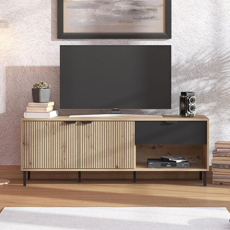 ΕΠΙΠΛΟ ΤΗΛΕΟΡΑΣΗΣ MAYENNE 150 3K1F2V ARTISAN OAK-ΜΑΥΡΟ MAT 151x40x55εκ 11013360