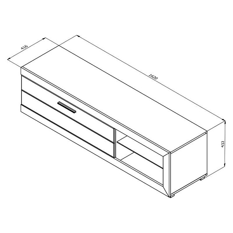 ΕΠΙΠΛΟ ΤΗΛΕΟΡΑΣΗΣ REMO ΓΚΡΙ CONCRETE / ΛΕΥΚΗ ΛΑΚΑ 162x41x43εκ 11008818