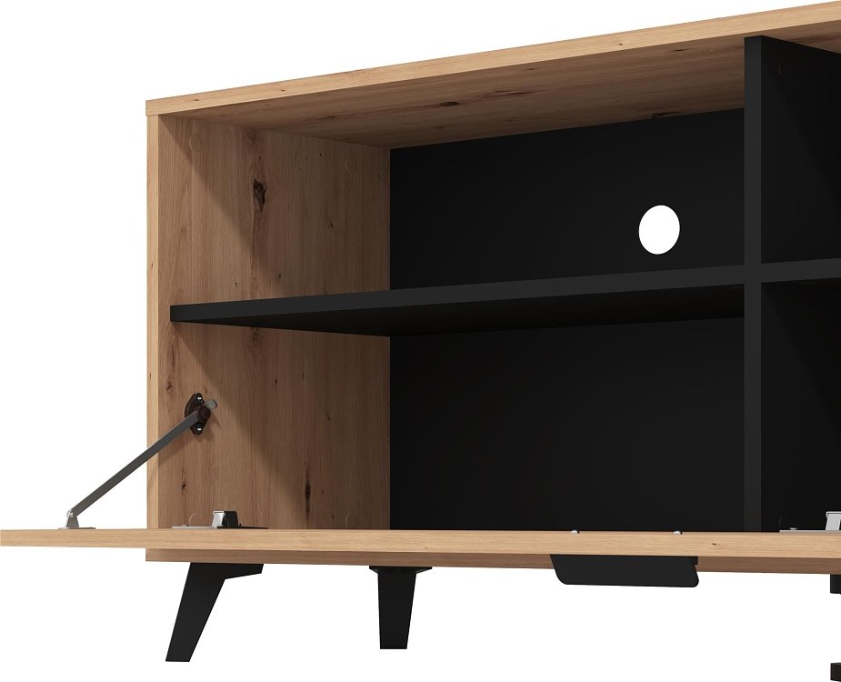 ΕΠΙΠΛΟ ΤΗΛΕΟΡΑΣΗΣ UMBRIA TV 140 ARTISAN-ΜΑΥΡΟ 137x40x57εκ 11011232