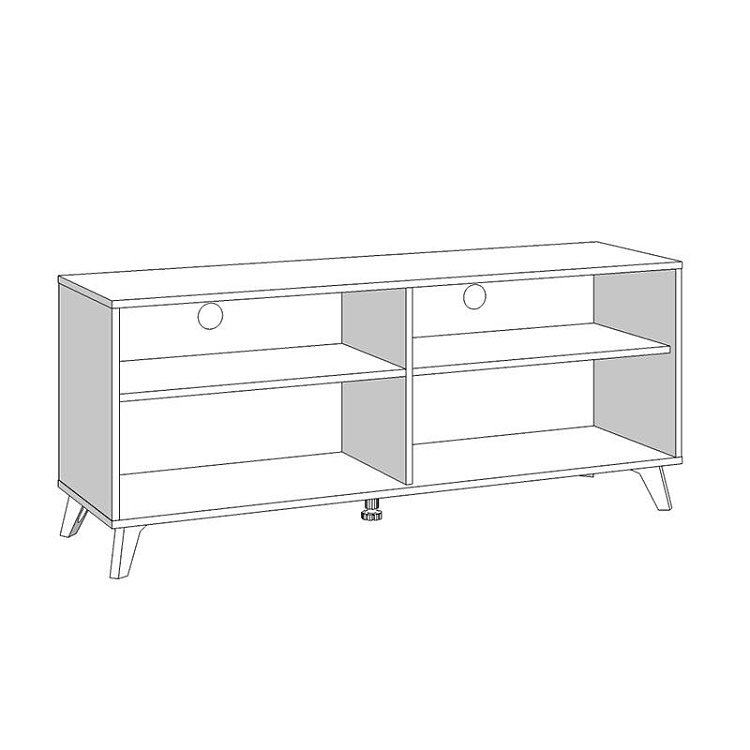 ΕΠΙΠΛΟ ΤΗΛΕΟΡΑΣΗΣ UMBRIA TV 140 GREY OAK-ΜΑΥΡΟ 137x40x58εκ 11008827