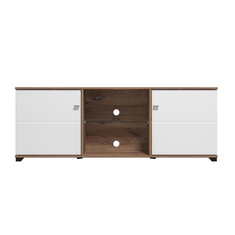 ΕΠΙΠΛΟ TV BURGUNDY 160 3K2V ΛΕΥΚΟ-FLAGSTAFF OAK-ΛΕΥΚΟ HIGH GLOSS FOIL 157x40x51εκ s.p.k 11012061
